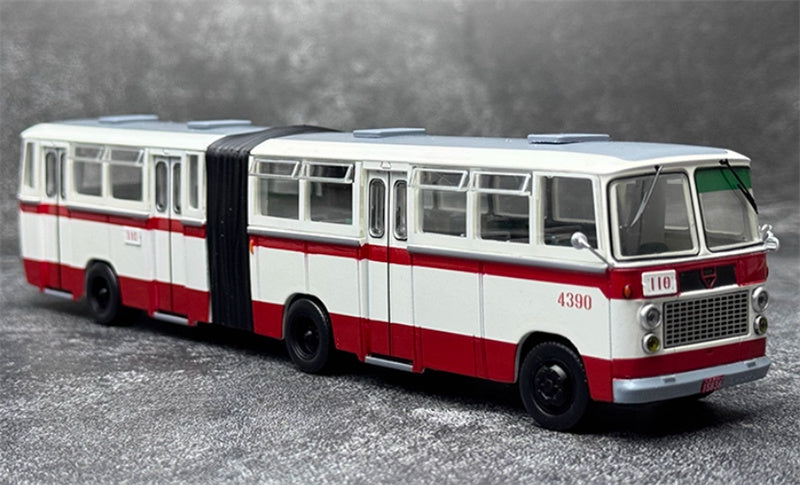 Beijing Public Transport Jinghua BK662 110 Road Articulated bus White Road Sign 1:64 Bus Pre-built Model view5