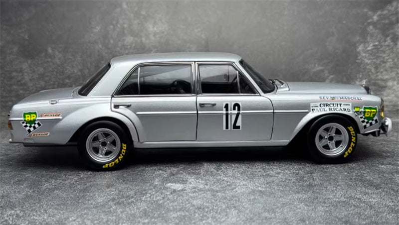 1:18 Mercedes Benz 300SEL 6.8 24-hour Spa 1971 silver  MINICHAMPS #12 DIECAST Car Model