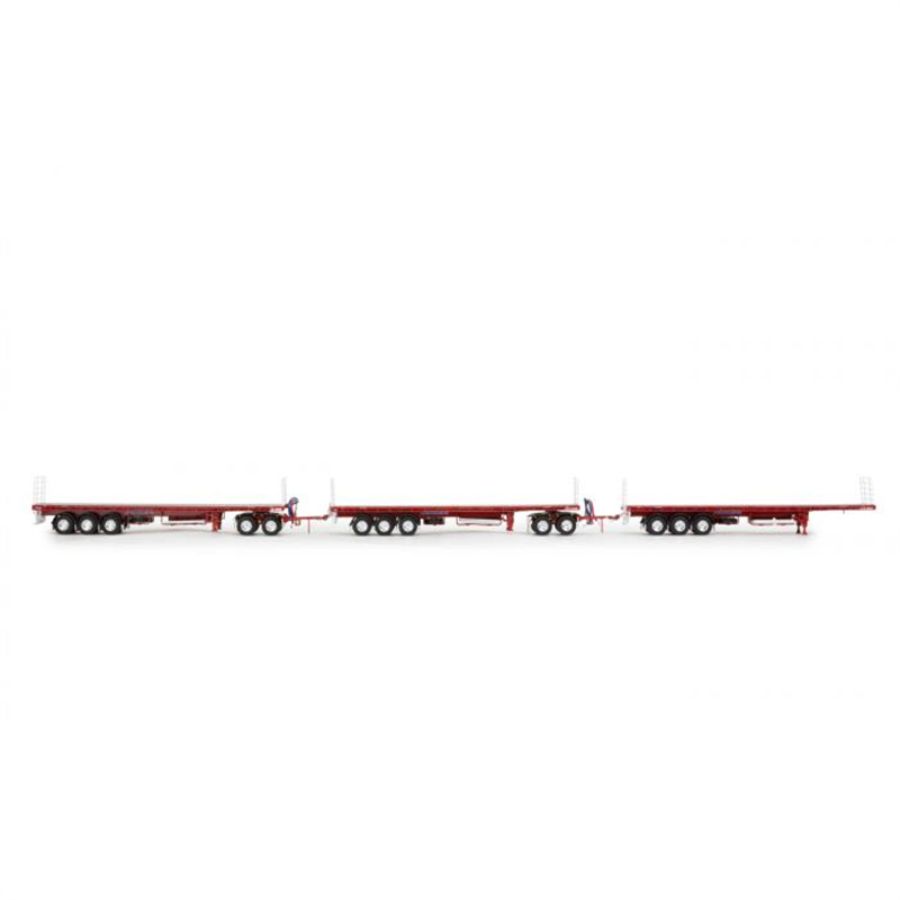 MAMMOET TRIPLE ROAD TRAIN TRAILER - 3 AXLE + DOLLY SET - 2 AXLE 1:50 DIECAST Truck Lorry