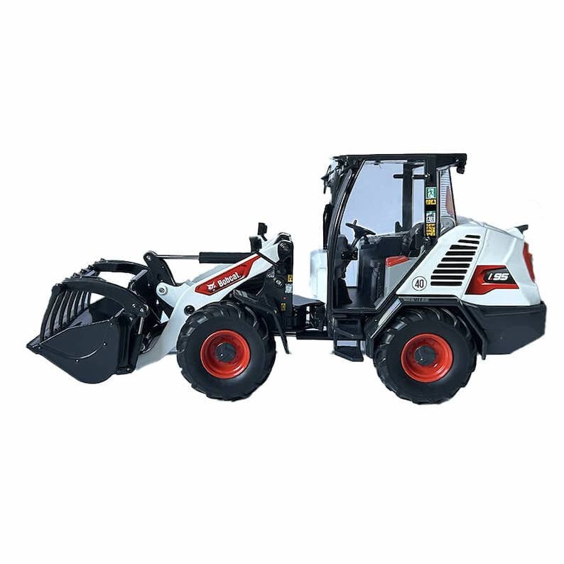 1:25   L95 Bobcat  White Red Diecast Model