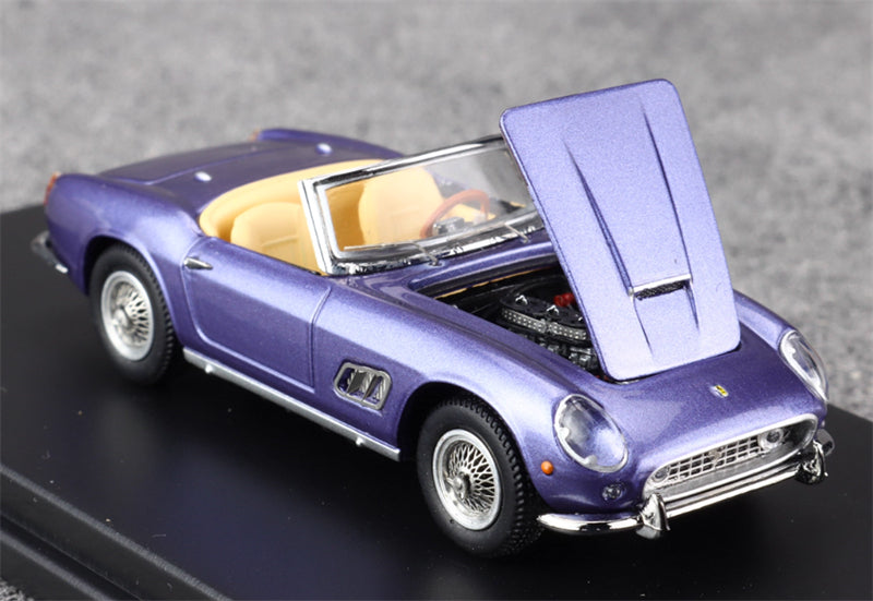 KING MODEL Ferrari 250GT SWB California Open Top Ice Blue Limited Edition 999PCS ONLY 1:64 Car Pre-built Model view7