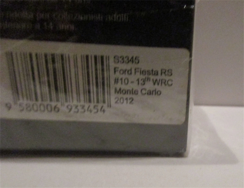 spark Ford fiesta RS #10 13th WRC Monte Carlo 2012 H.Solberg - I.Minor Total HURTIGRUTA CARGLASS 1:43 Car Pre-built Model view12