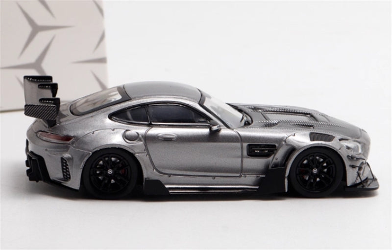 1:64 Mercedes Benz AMG GTS Widebody Silver Grey Rhino Model DIECAST Limited Edition 499pcs ONLY Model