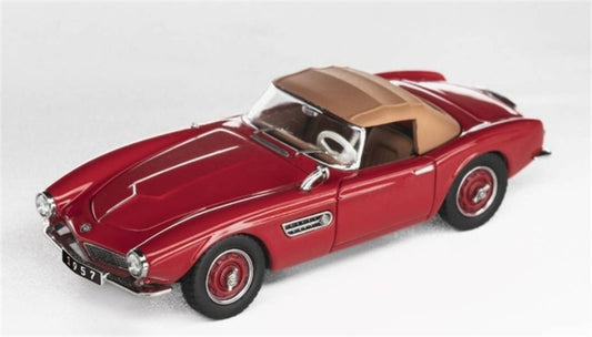 GFCC BMW 507 Roadster Retro Car 1957 Red Convertible Softtop 1:64 car Pre-built Model view1