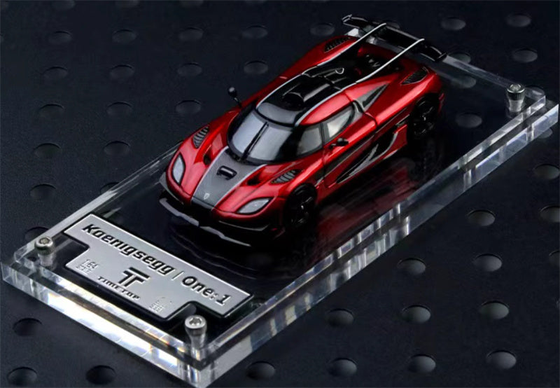 TIME TOP Koenigsegg One:1 Metallic Red 1:64 Car Pre-built Model view1