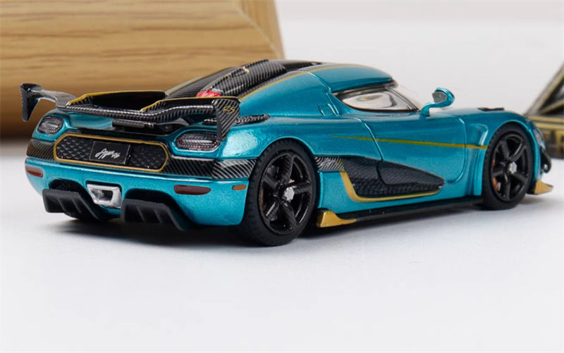 TPC Koenigsegg Agera RS Supercar Turquoise green Limited Edition 500PCS ONLY 1:64 Car Pre-built Model view4
