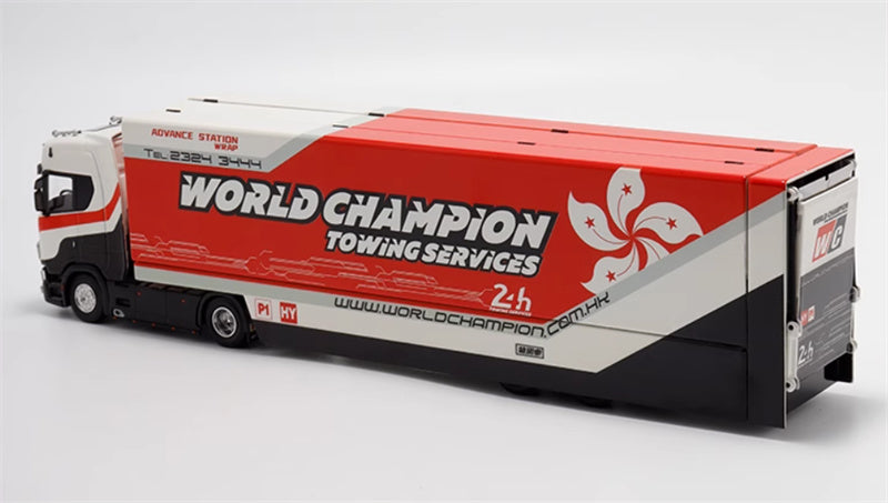 Max well Scania S730 double decker transport vehicle Weichuan Coating 1:64 Truck Pre-built Model
