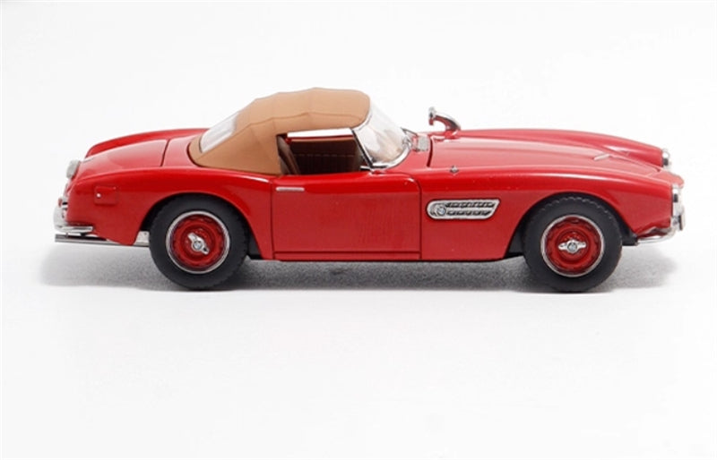 GFCC BMW 507 Roadster Retro Car 1957 Red Convertible Softtop 1:64 car Pre-built Model view3