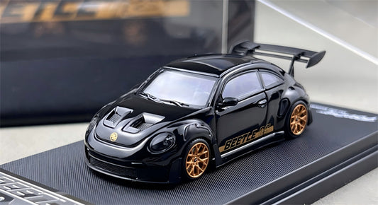 1:64 Porsche 911 992 GT3 Black Gold Wheel Beetle RS TimeMicro x PSC DESIGN Limited Edition DIECAST Civil Car Model