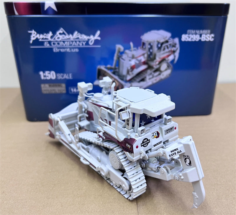 CATERPILLAR D8T Dozer with Special Patriotic Decoration Brent version Limited Collector's Edition 1:50 Truck Pre-built Model
