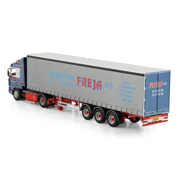 1:50 SCANIA KLAUS BONDING 3 series 4X2 CURTAINSIDE TRAILER 3 AXLE WSI   Diecast Model