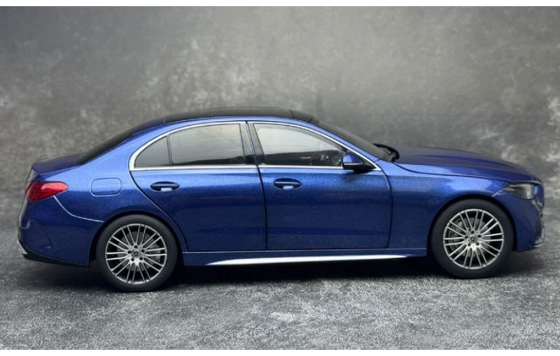 1:18 Mercedes-Benz C-Class C260 2025 NZG Metallic Blue Diecast Model view3