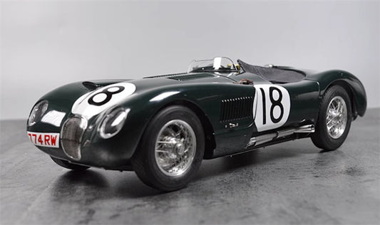 CMC Jaguar C-type Le Mans Racing # 18 Green 1:18 Car Pre-built Model view1
