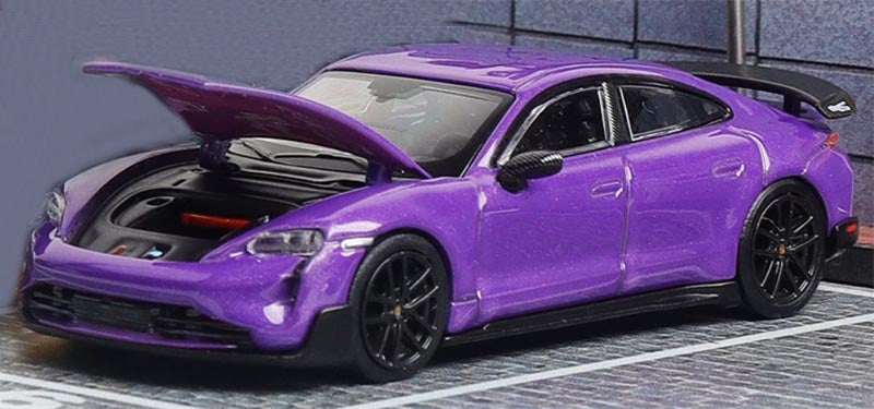 1:64 Porsche Taycan Turbo GT Purple Trends Hobby DIECAST Civil Car Model