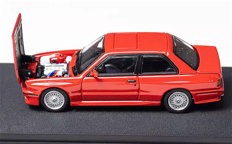 Mortal BMW M3 E30 Sport Evolution Openable Hood Detachable tail wing Pearl Red Limited Edition 899PCS ONLY 1:64 Car Pre-built Model view6