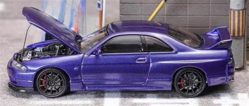 Focal Horizon Nissan Skyline GT-R R33 All Carbon Purple 1:64 Car Pre-built Model view4