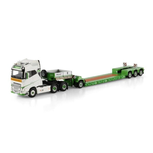 1:50 VOLVO RACHET FH5 6X4 LOW LOADER W/ DOLLY 1 AXLE -3 AXLE WSI Diecast Model