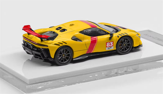 DMH Ferrari SF90 XX Spider Prancing Horse supercar Yellow 83 # - Hardtop Limited Edition 999PCS ONLY 1:64 Car Pre-built Airliner Model Display view2