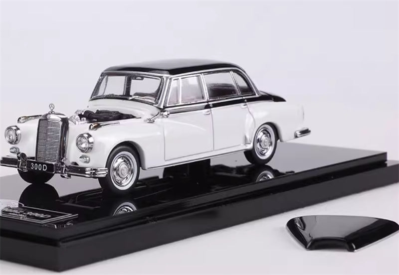 GFCC Mercedes Benz 300D 1959 vintage Car Black White Double Limited Edition 300PCS ONLY LHD 1:64 car Pre-built Model view7