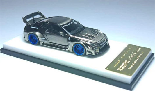 mymodelcollect Nissan 35GT-RR LBWK Limited Edition Electroplated black brushed 1:64 Car Pre-built Model view1