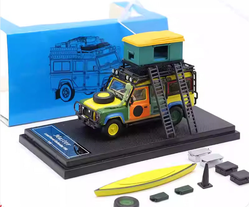 Master Land Rover Defender 110 Colorful Tent Accessories Edition 1:64 Car Pre-built Airliner Model Display view3