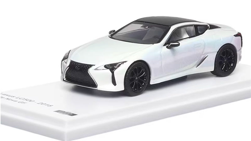 Almost Real Lexus LC500 2018 White Nova GF. 1:64 Car Pre-built Airliner Model Display view1