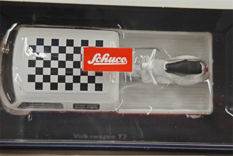 SCHUCO VOLKSWAGEN VW T2 Vintage Scooter Parts WITH Vespa GS 1:43 Car Model view4