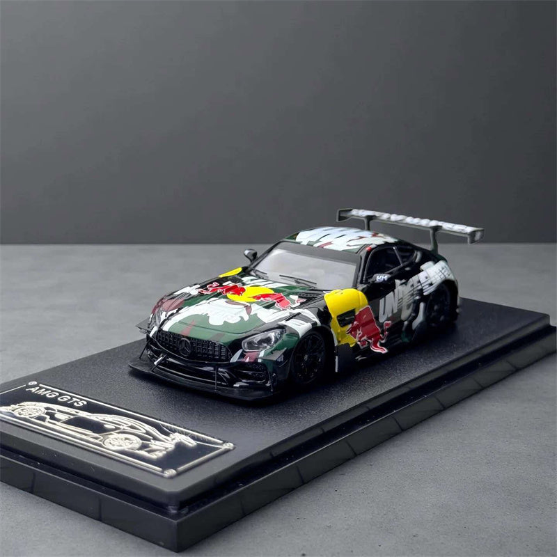 1:64 Mercedes-Benz AMG GTS modify Green Camouflage FLOZ DIECAST Model