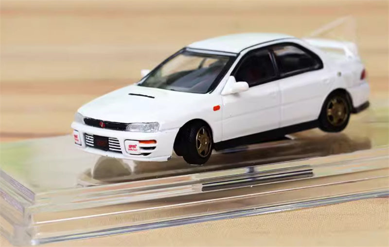 BM Creations SUBARU 1994 Impreza WRX STi LEFT HAND DRIVE White 1:64 Car Pre-built Model