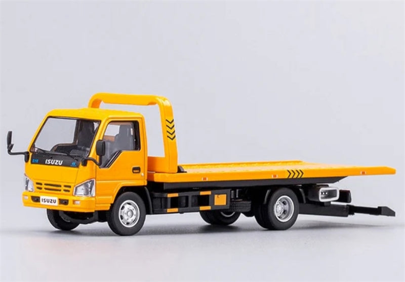 GCD Isuzu N Series REWARD Flatbed Truck Lorry Engineering Yellow LHD 1:64 Truck Pre-built Model view1