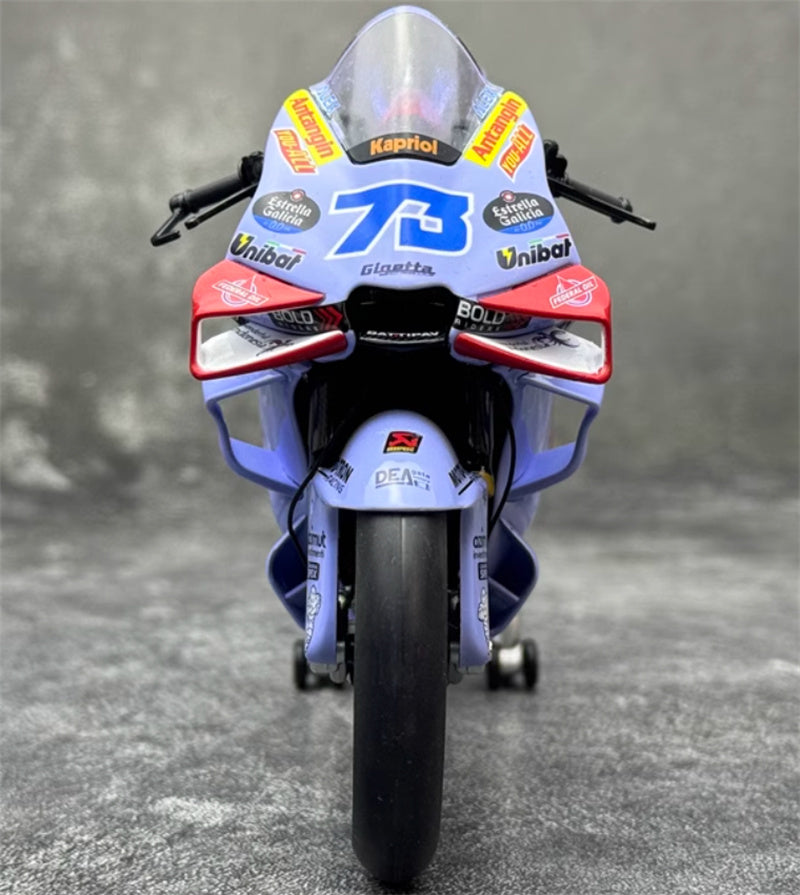 Kiloworks MOTOGP Ducati Gresini Racing Team GP23 Alex 73 # Pony blue 1:12 motorcycle Pre-built Model