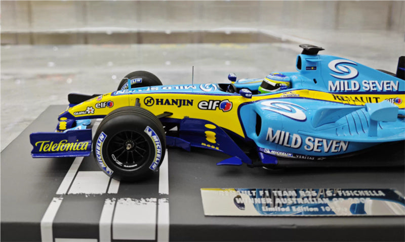 MINICHAMPS Renault R25 Fisichella Winner Australian GP 2005 #6 Limited Edition 102PCS ONLY Telefonica elf Hanjin Michelin Mild Seven 1:18 Car Pre-built Model view3