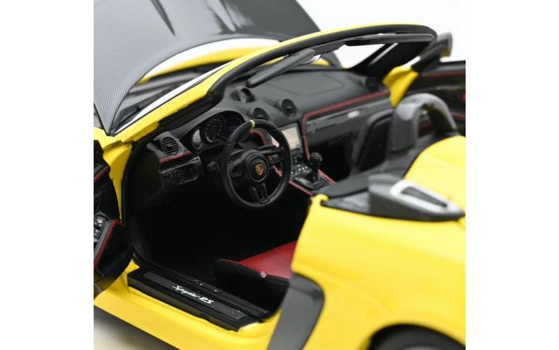 1:18 Porsche 718 Spyder RS Yellow MINICHAMPS Convertible DIECAST Car Model