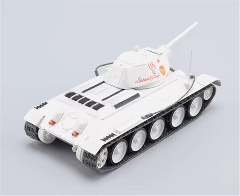 Modimio Soviet medium tank T-34-76 (1942) White coating 1:43 Tank Pre-built Airliner Model Display view4