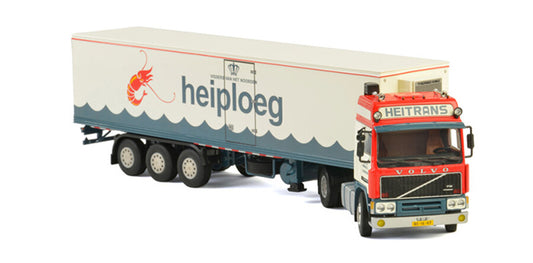 WSI VOLVO F10/F12 GLOBETROTTER CLASSIC BOX / REEFER TRAILER - 3 AXLE HEIPLOEG 1:50 Truck Pre-built Model
