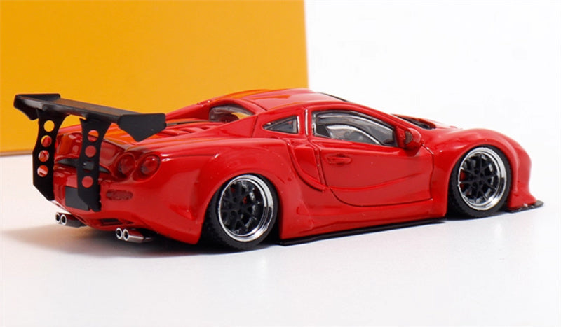 Mortal LBWK wide body modified Orochi supercar red Limited Edition 799PCS ONLY 1:64 Car Pre-built Model view5