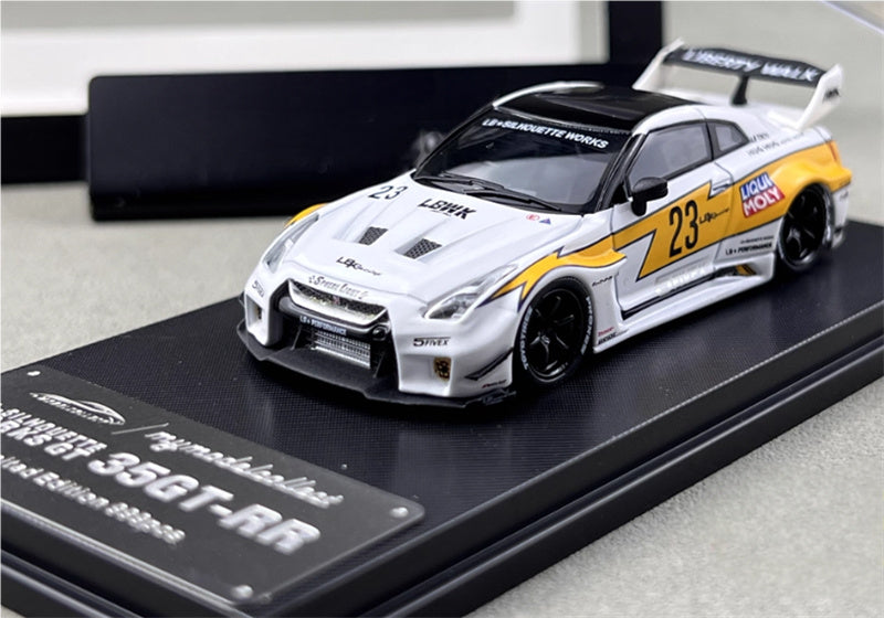 mymodelcollect Nissan 35GT-RR #23 LBWK Limited Edition lightning 1:64 Car Pre-built Model view1
