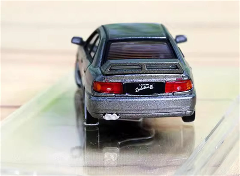 BM Creations MITSUBISHI LANCER EVO II LEFT HAND DRIVE Silver 1:64 Car Pre-built Model