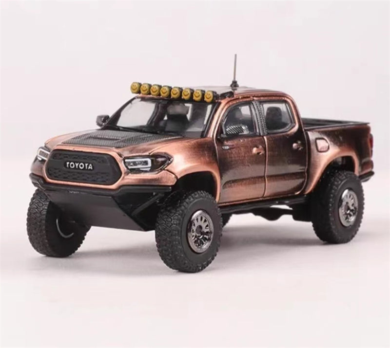 GCD TOYOTA Tacoma TRD PRO Pre-Runner Pickup Bronze Metallic LHD 1:64 Truck Pre-built Model view1