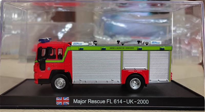 Red Base Volvo Major Rescue FL 614-UK-2000 1:64 Truck Pre-built Model