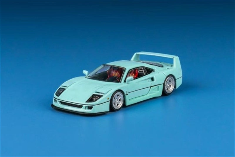 Findclassically Ferrari Takeshi Kimura's F40 Ti Blue Filp-Up Light Limited Edition 500PCS ONLY 1:64 car Pre-built Model view3