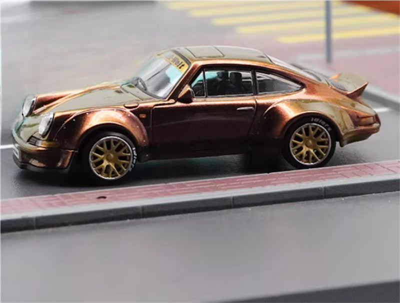mymodelcollect Porsche RWB 930 Duck Wing chameleon Limited Edition 1500PCS ONLY RAUH - Welt 1:64 Car Pre-built Model view3