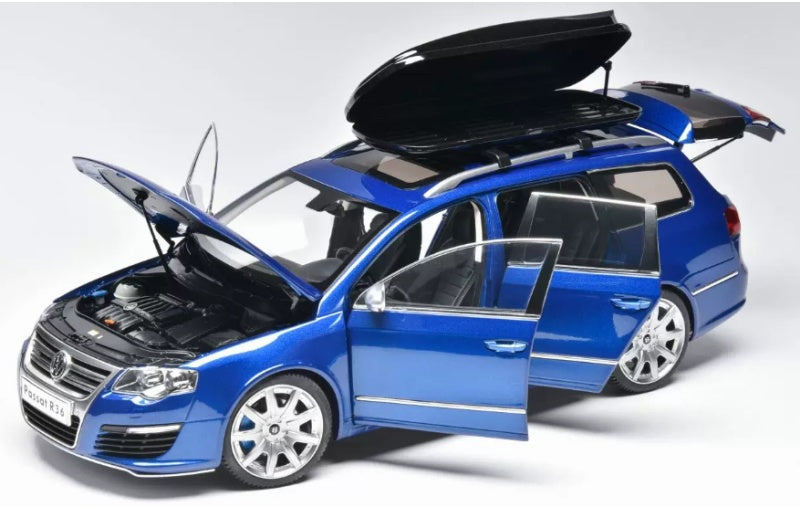 1:18 Volkswagen Passat Variant R36 NZG Limited Edition 199PCS ONLY Biscay Blue Diecast Model view6