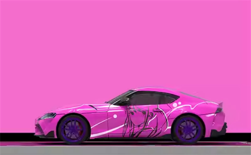 TimeMicro Toyota Supra A90 Pink Girl Limited Edition 999PCS ONLY standard version 1:64 car Pre-built Model view3