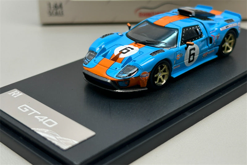 Rhino Model Ford GT40 #6 Gulf Painting Limited Edition 599PCS ONLY 1:64 Car Pre-built Model view1