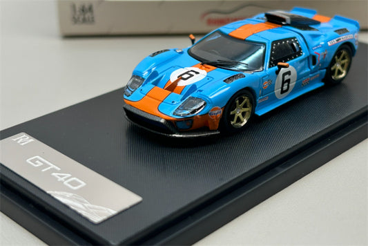 Rhino Model Ford GT40 #6 Gulf Painting Limited Edition 599PCS ONLY 1:64 Car Pre-built Model view1