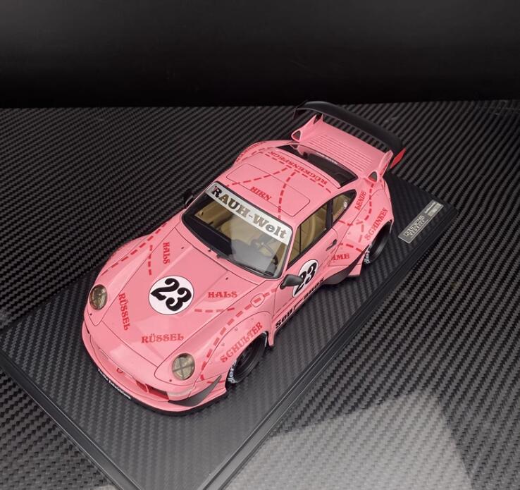 LGNITION MODEL Porsche 993 RWB Pink #23 Wide Body Modified Edition 1:18car Pre-a Model