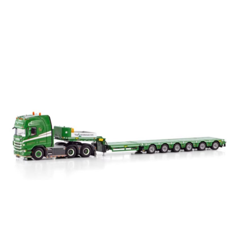 WSI  SCANIA R HIGHLINE CR20H 6X4 BROSHUIS SL 100 TONNER - 6 AXLE TAGE KRISTENSEN 1:50 DIECAST Car