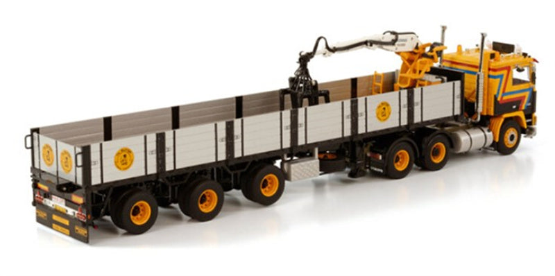 WSI VOLVO F12 6X2 BRICK TRAILER - 3 AXLE FA. BUITER 1:50 Truck Pre-built Model