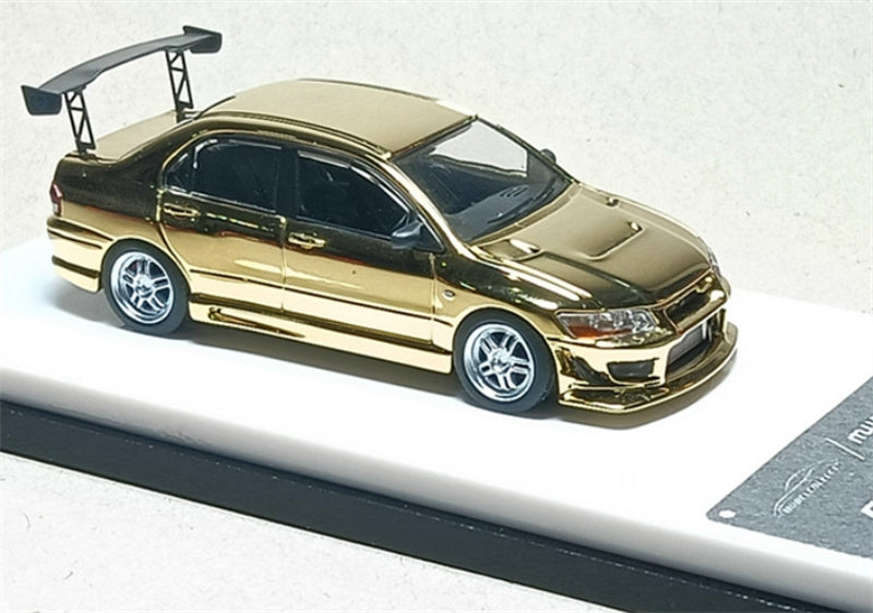 mymodelcollect Mitsubishi Lancer Evolution EVO VII four door sports car Limited Edition 999PCS ONLY gold plating 1:64 Car Pre-built Model view4